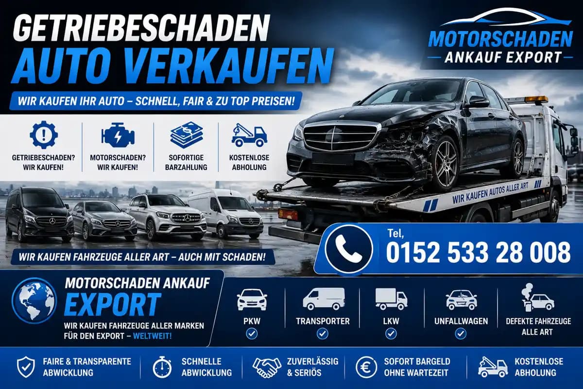 Auto Gebrauchtwagen Ankauf Geländewagen Verkaufen mit Motorschaden Getriebeschaden
